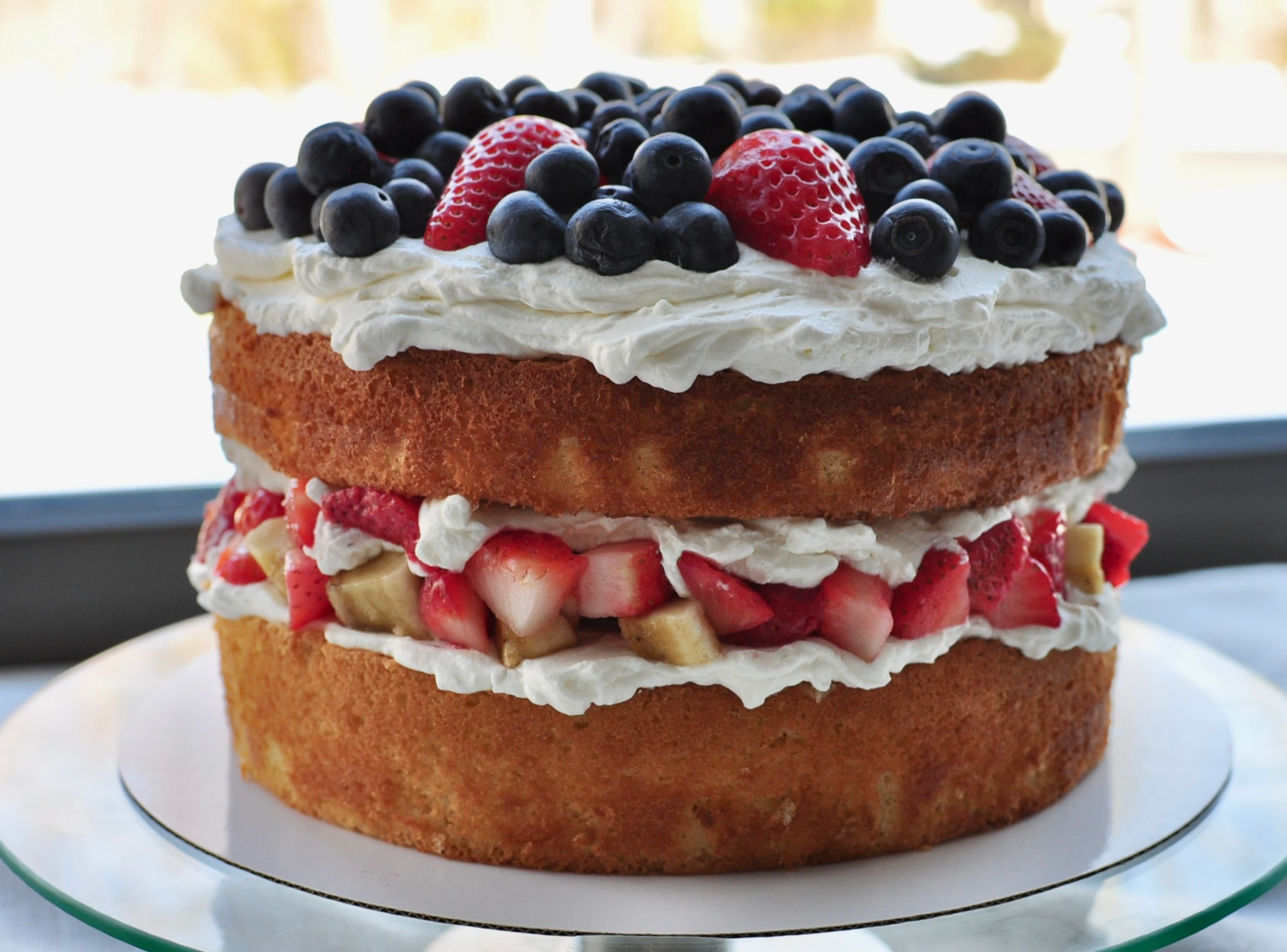 Asian Bakery Style Fruit Sponge Cake Recipe