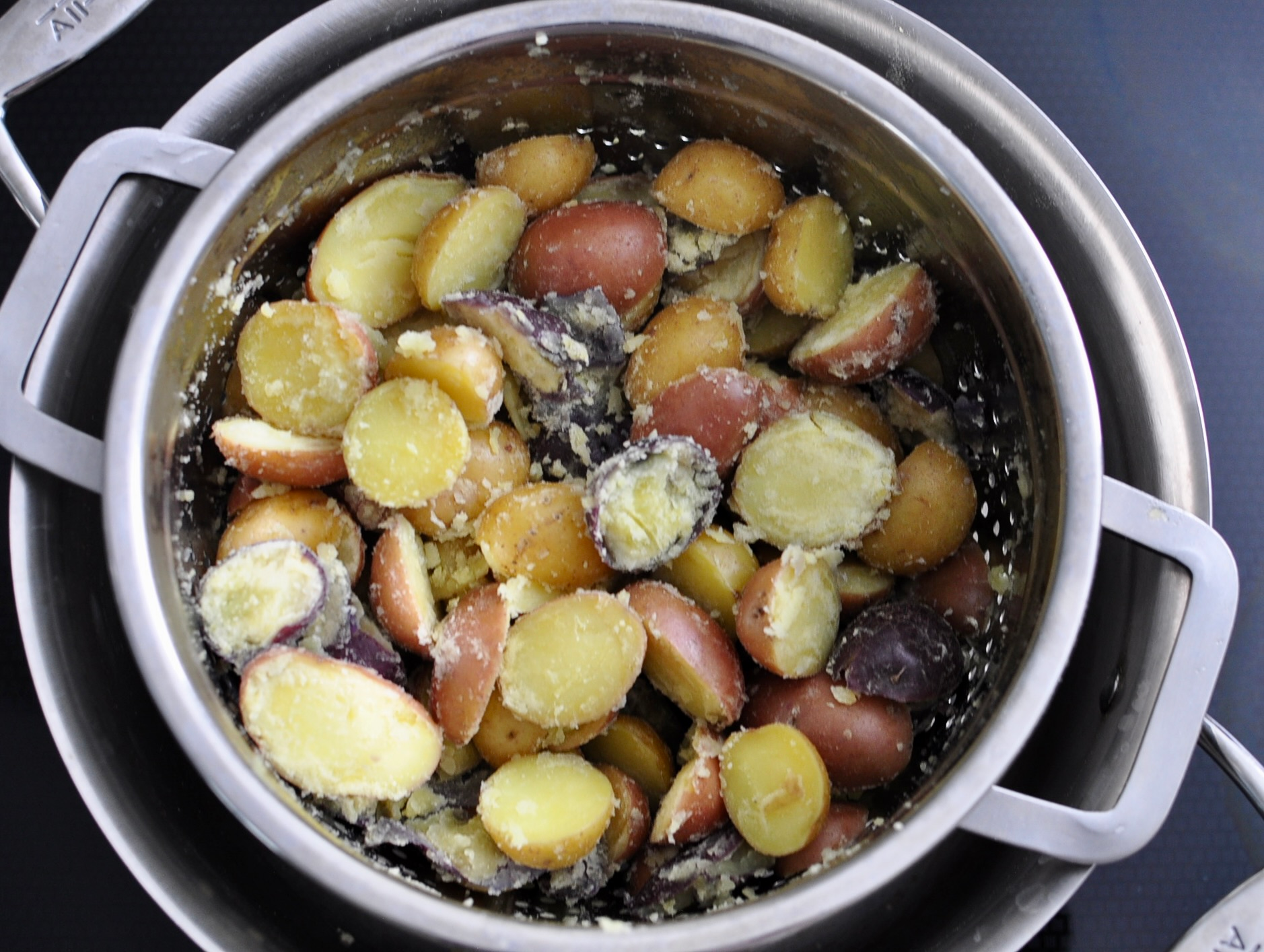 Potatoes in colander