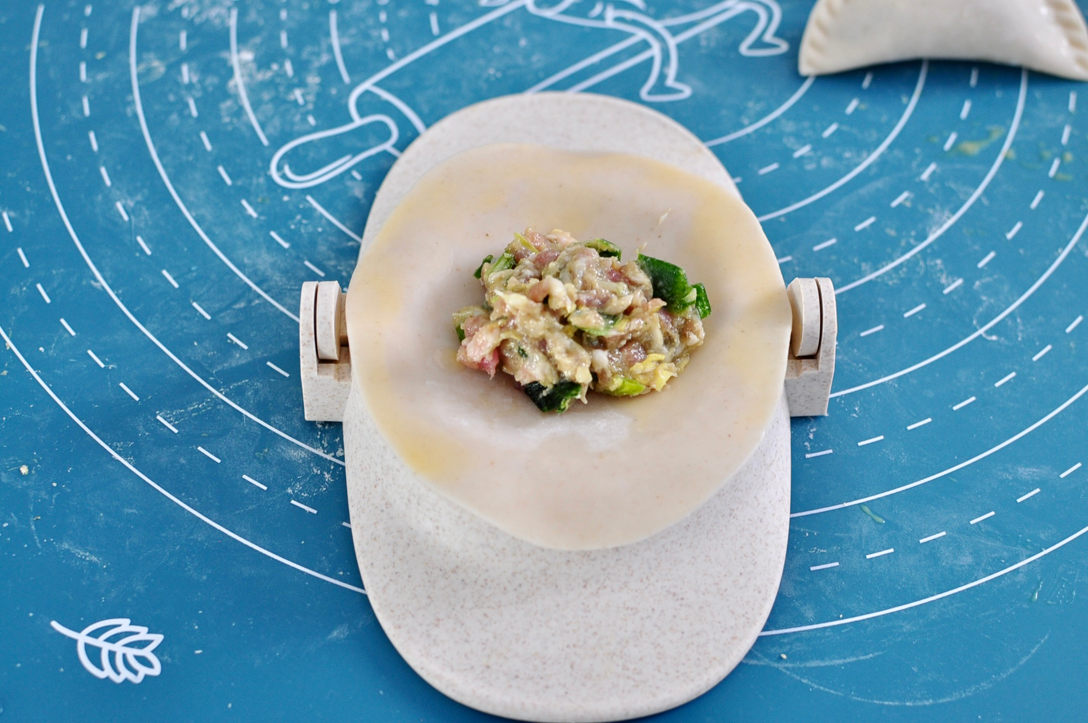 Dumpling wrapper in dumpling maker