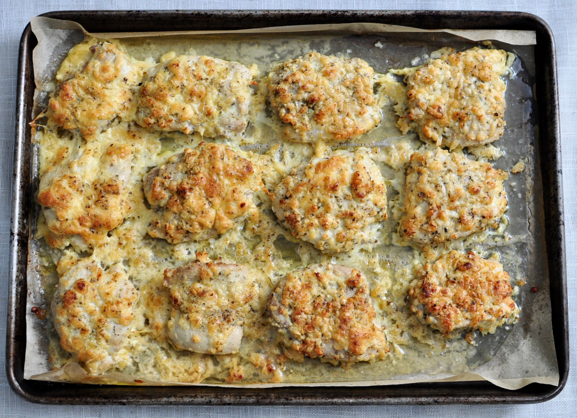 Non-Breaded chicken parmesan baked with cheese