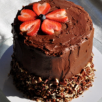 chocolate layer cake with whipped nutella mousse frosting