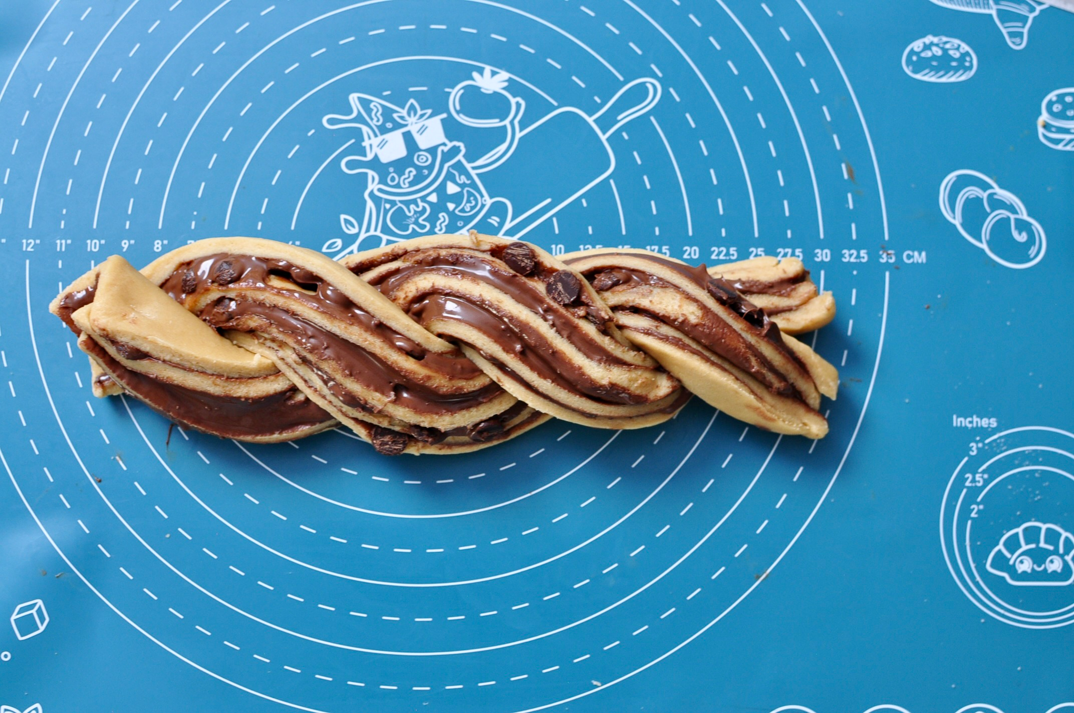 Twisted babka dough