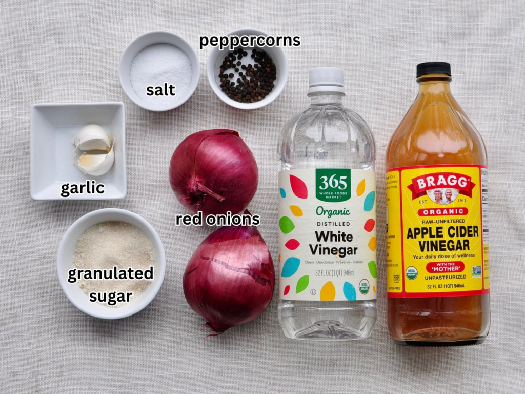 Ingredients for Pickled Red Onions