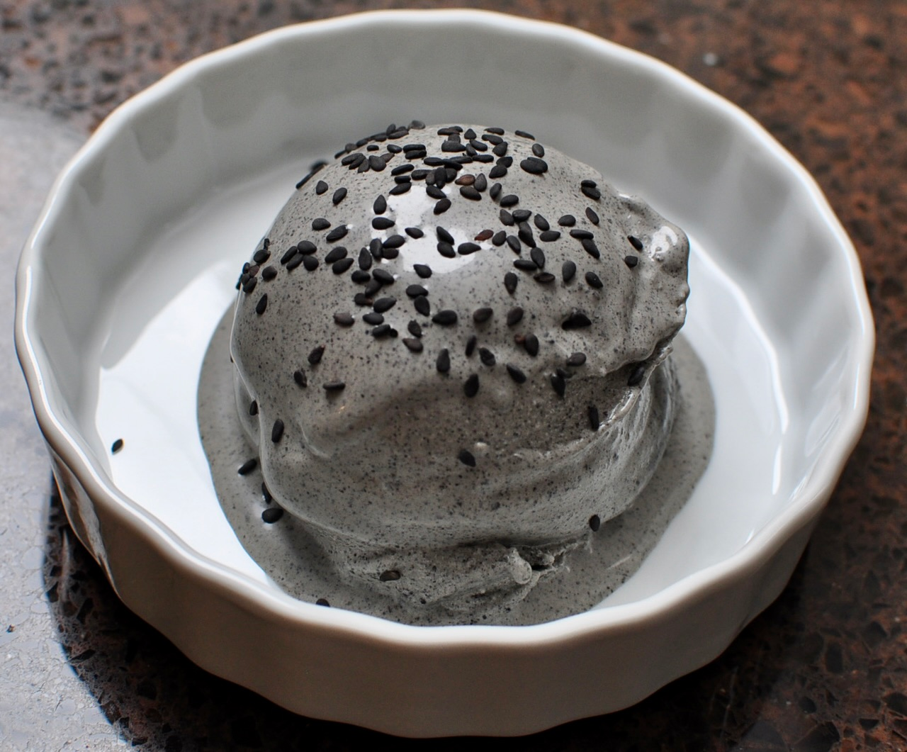 Black Sesame Ice Cream from Scratch