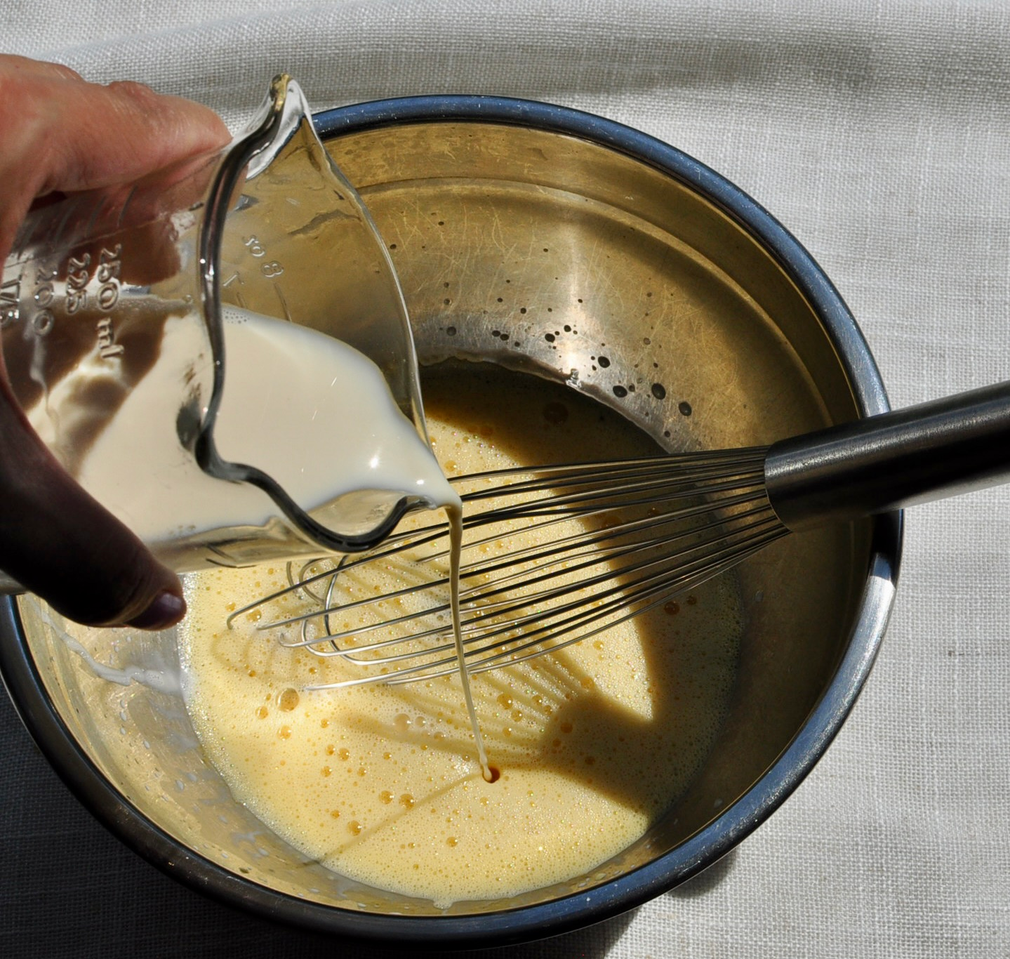 Black Sesame Ice Cream Tempered Egg Custard