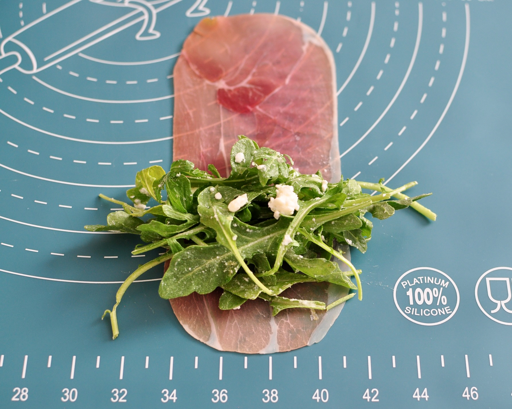 Arugula Lemon Goat Cheese Prosciutto Roll Appetizer