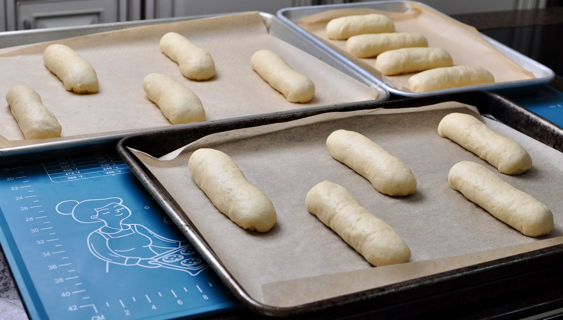 Oval Shaped Dough for Coconut Cream Buns