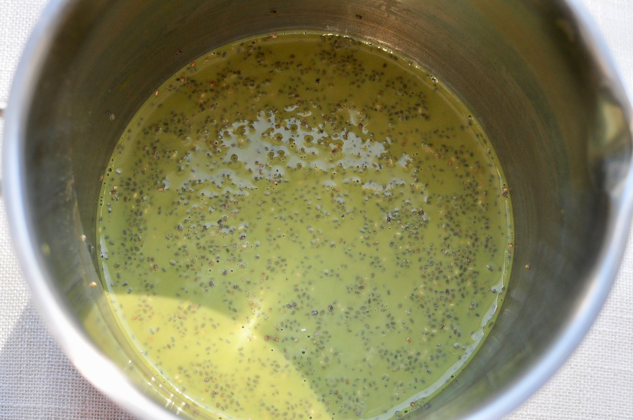 Chia Seed Matcha Green Tea Pudding