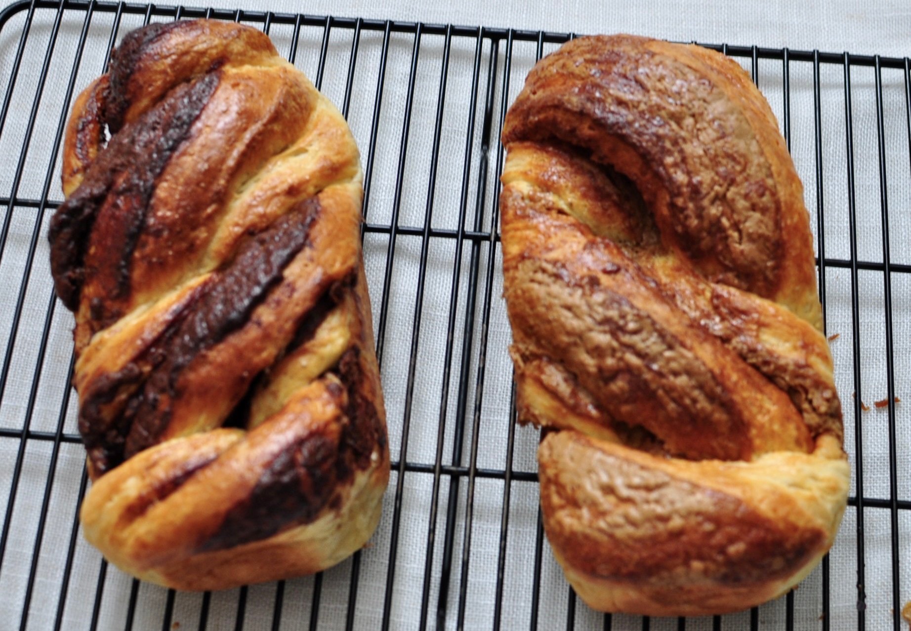 Nutella & Cookie Butter Croissant Babka