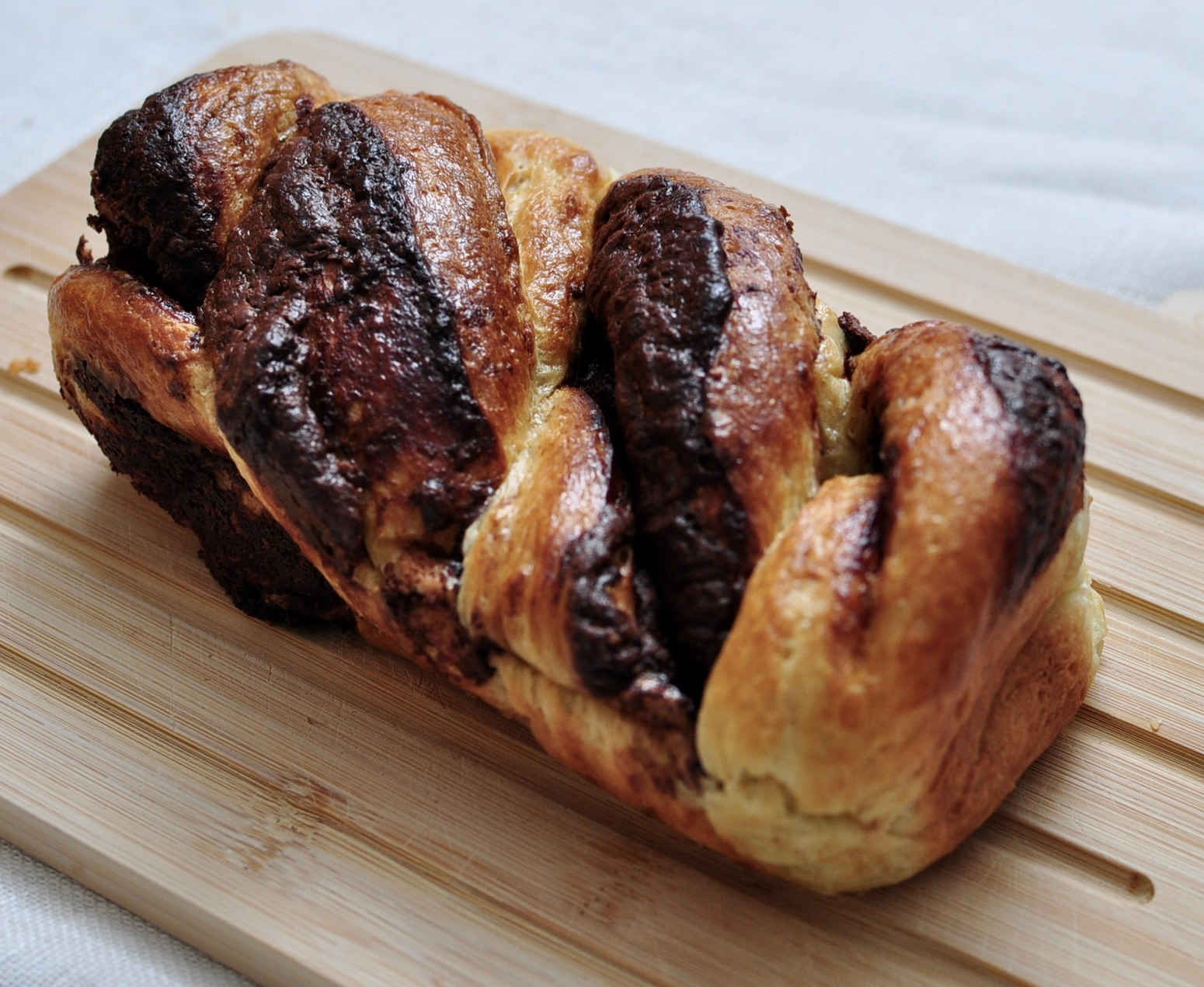 Flaky Golden Nutella Croissant Babka