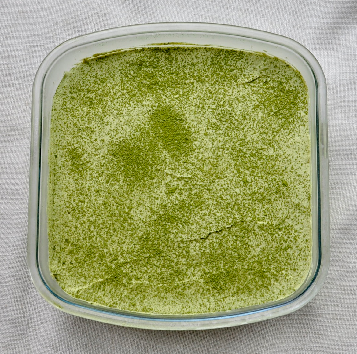 Matcha Tiramisu with Matcha Powder Dusted on Top