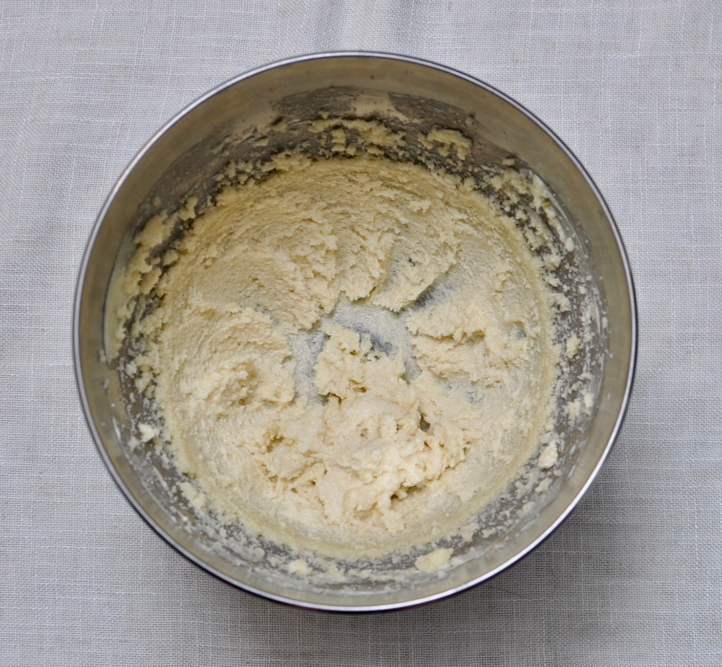 Whipped Butter and Sugar for Chocolate Ganache Drip Cake