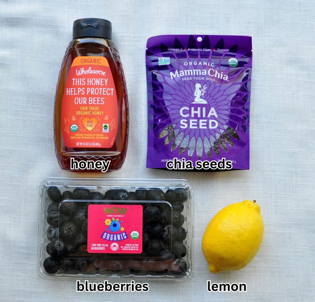 Blueberry Chia Seed Jam Ingredients