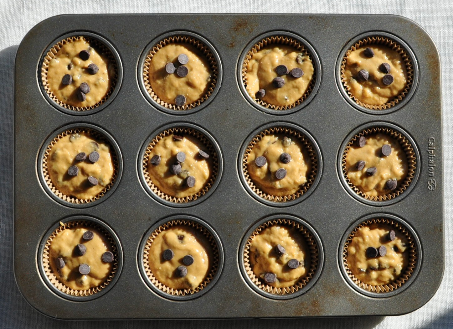 Easy Banana Protein Muffins with Chocolate Chips