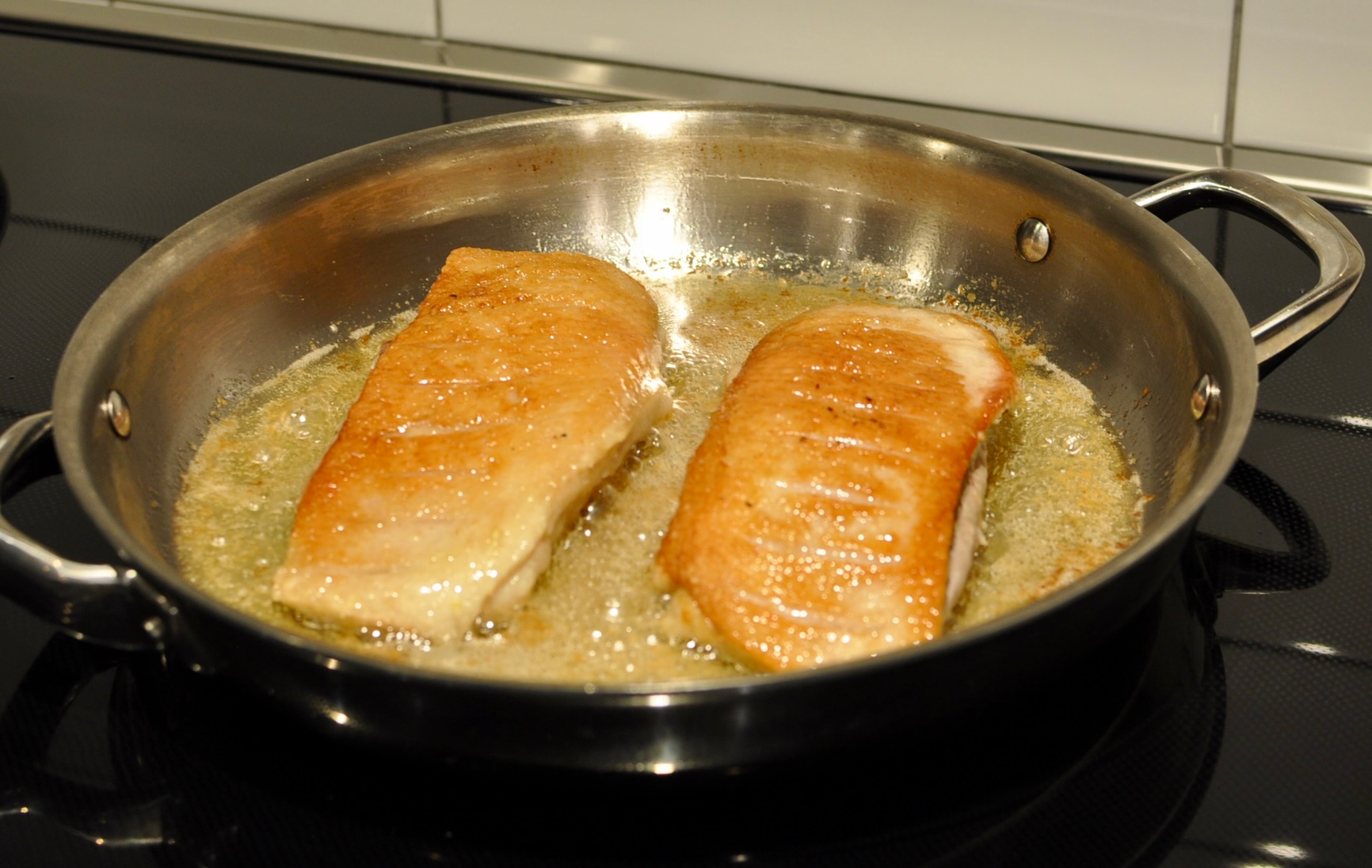 Pan Seared Duck Breast Fat Rendering Crispy Golden Skin