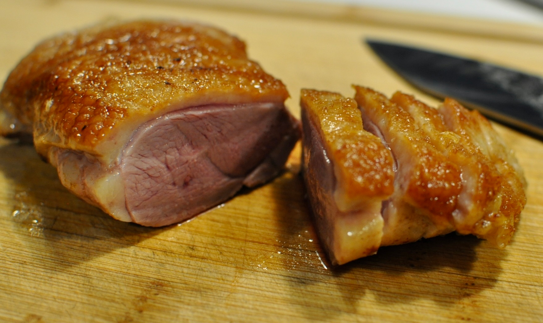 Pan Seared Oven Finished Duck Breast Cooked Medium